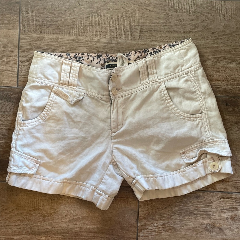 Daughters of the Liberation W26 Off-White Cargo Shorts